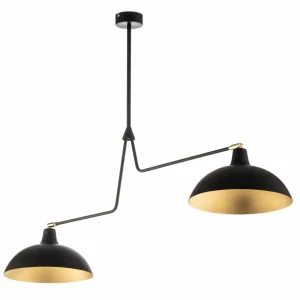 Online ALDEX Suspension 1036, à 2 lampes, noire-dorée