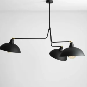 Cheap ALDEX Suspension 1036, à 3 lampes, noire-dorée
