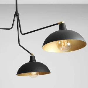 Cheap ALDEX Suspension 1036, à 3 lampes, noire-dorée