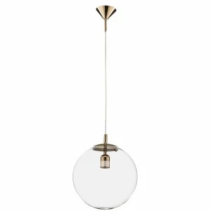 Hot ALDEX Suspension 562, verre clair, calotte/rosace dorée