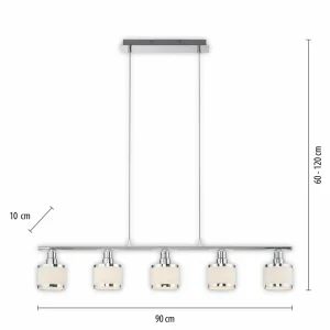 Best JUST LIGHT. Suspension Accor, à 5 lampes