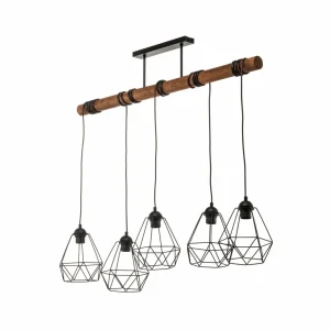 Best Sale Eko-Light Suspension Acero abat-jour cages, à cinq lampes