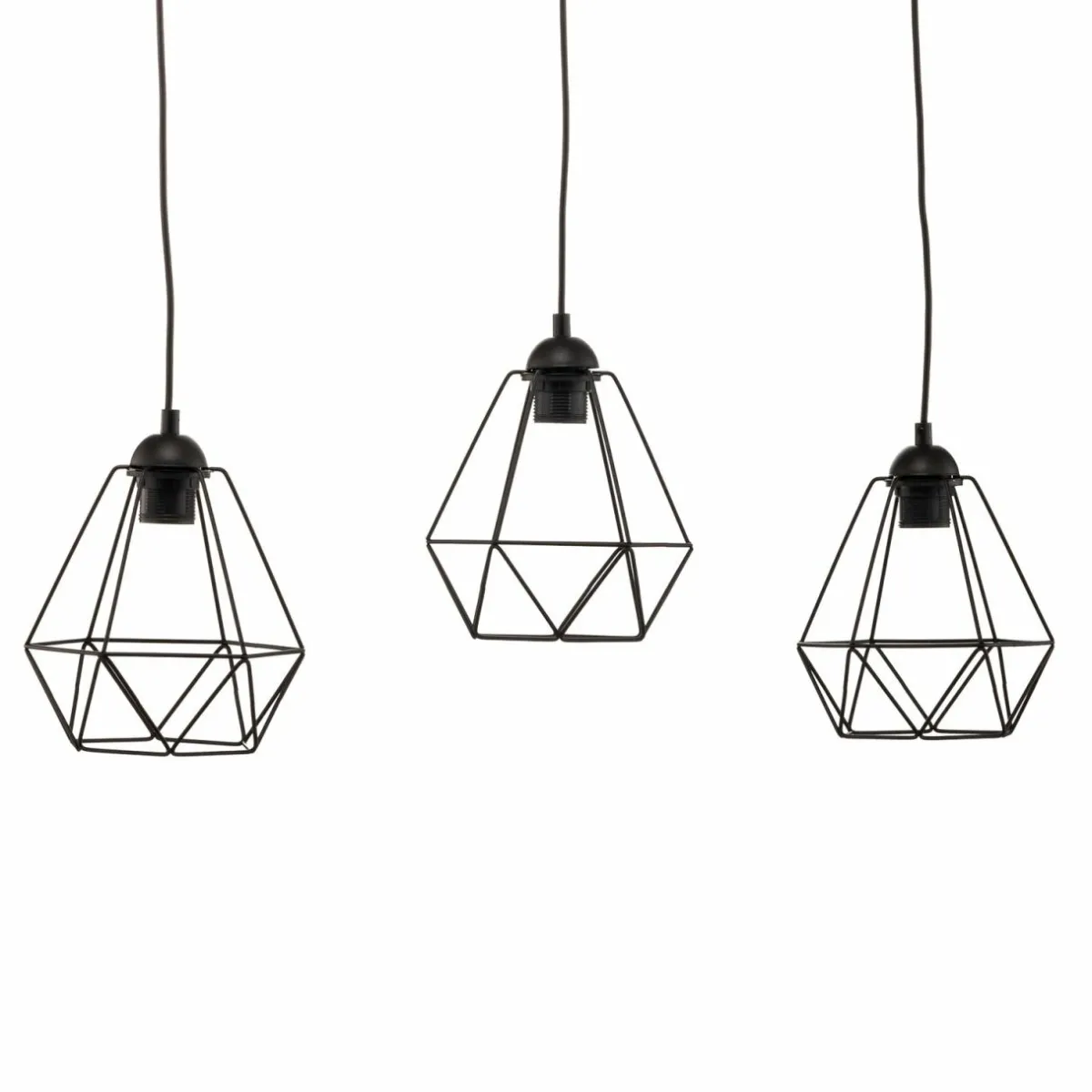 suspension_acero_abatjour_cages__trois_lampes_2.webp Store Eko-Light Suspension Acero abat-jour cages, à trois lampes