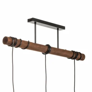 Store Eko-Light Suspension Acero abat-jour cages, à trois lampes