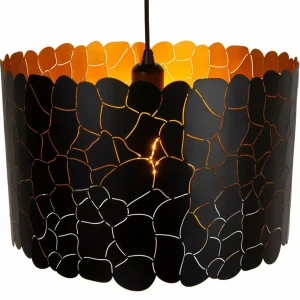 Online Lucide Suspension Almelo, 1 lampe, noir/or, métal
