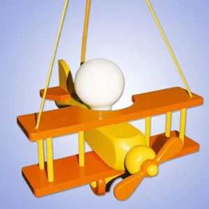 New Waldi-Leuchten GmbH Suspension amusante FLUGZEUG, jaune