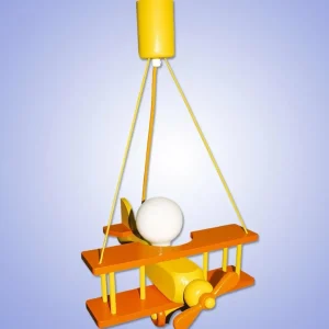 New Waldi-Leuchten GmbH Suspension amusante FLUGZEUG, jaune