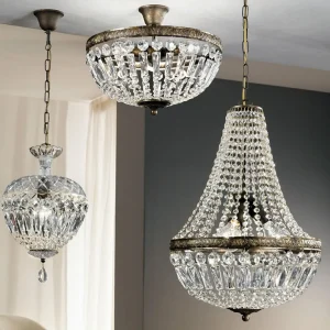Best Sale ORION Suspension Andara, chaînes de cristaux, Ø 40 cm