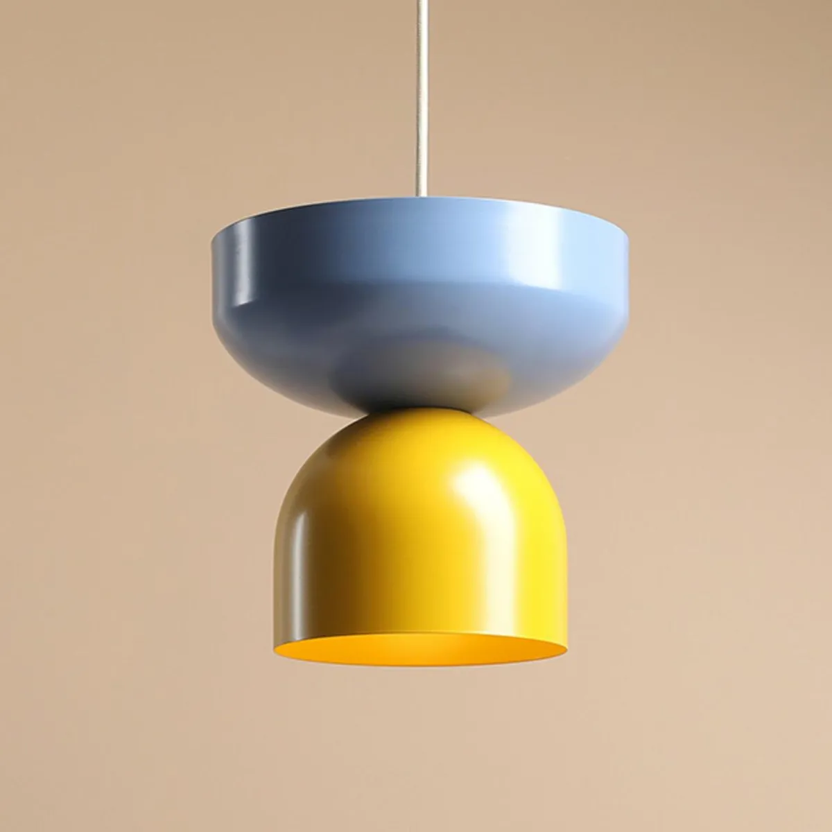 suspension_api_jaunebleu_abatjour_mtallique_1.webp Sale ALDEX Suspension Api, jaune/bleu, abat-jour métallique
