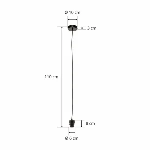 Best Sale Luminex Suspension Arden sans abat-jour, 1xE27, noire