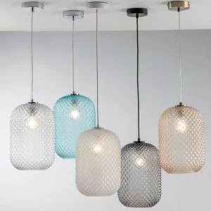 New Eco-Light Suspension Ashford S15 abat-jour verre transparent