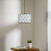 Best Sale HELAM Suspension Atlanta, blanc, Ø 30 cm, textile, E27