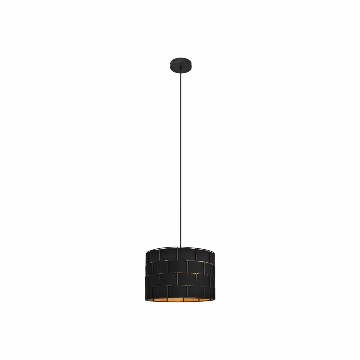 suspension_atlanta_noir___cm_textile_e_1.webp Best Sale HELAM Suspension Atlanta, noir, Ø 30 cm, textile, E27