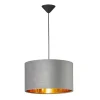 Outlet FISCHER & HONSEL Suspension Aura abat-jour velours, Ø 40 cm, grise