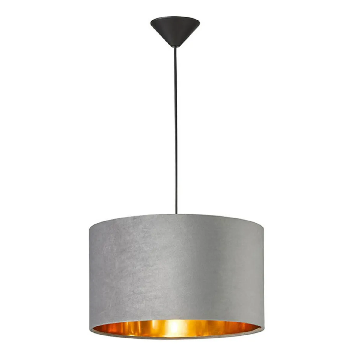 suspension_aura_abatjour_velours__cm_grise_0.webp Outlet FISCHER & HONSEL Suspension Aura abat-jour velours, Ø 40 cm, grise