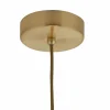 Fashion Searchlight Suspension Avalon avec abat-jour en verre, dorée