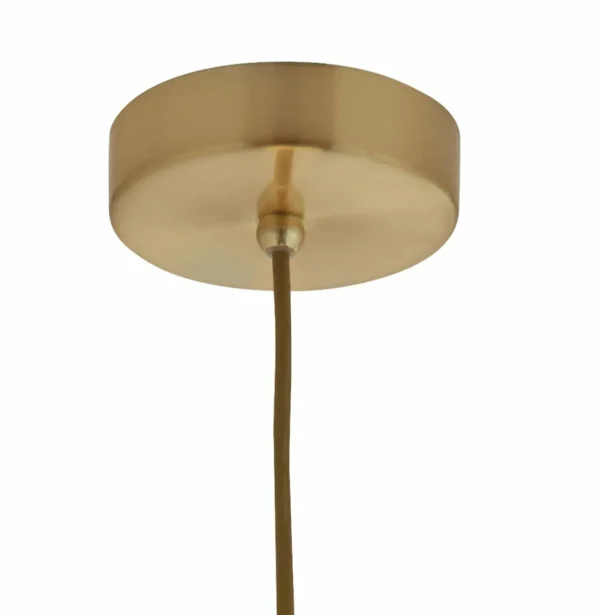 Fashion Searchlight Suspension Avalon avec abat-jour en verre, dorée