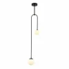 Store Avonni Suspension AV-1897-2BSY, 2 sphères verre, noire