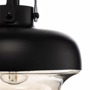 Hot Avonni Suspension AV-5064-1BSY, abat-jour métal et verre