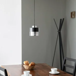 Store Avonni Suspension AV-4288-1BSY en métal et verre
