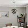 Store Avonni Suspension AV-4183-3BSY noire, à 3 lampes