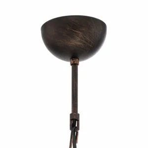 Fashion Avonni Suspension AV-5063-1BSY verre, cuivrée/noire