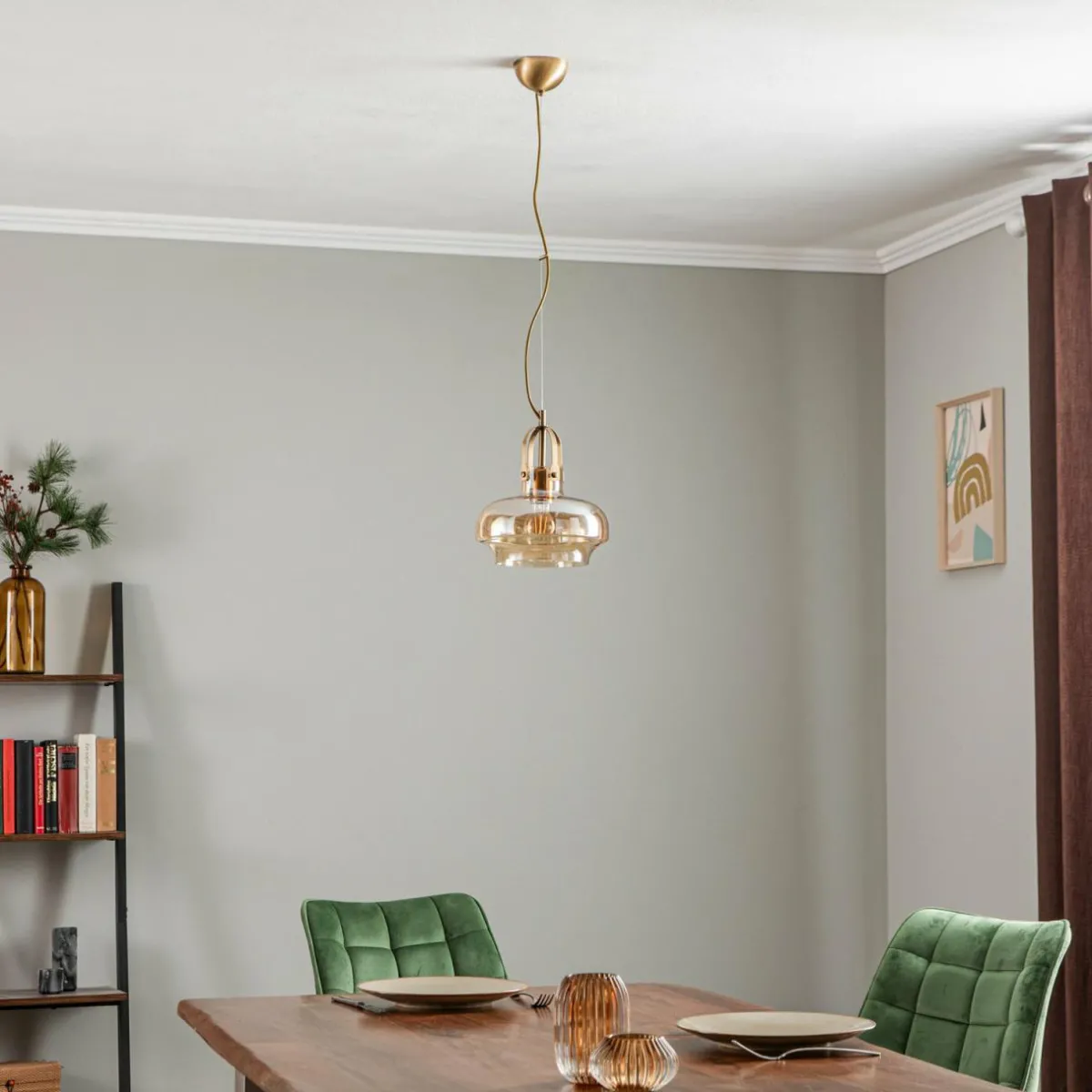 suspension_ave_avec_abatjour_verre_teint_0.webp Outlet Avonni Suspension AV-5064-1E avec abat-jour verre teinté