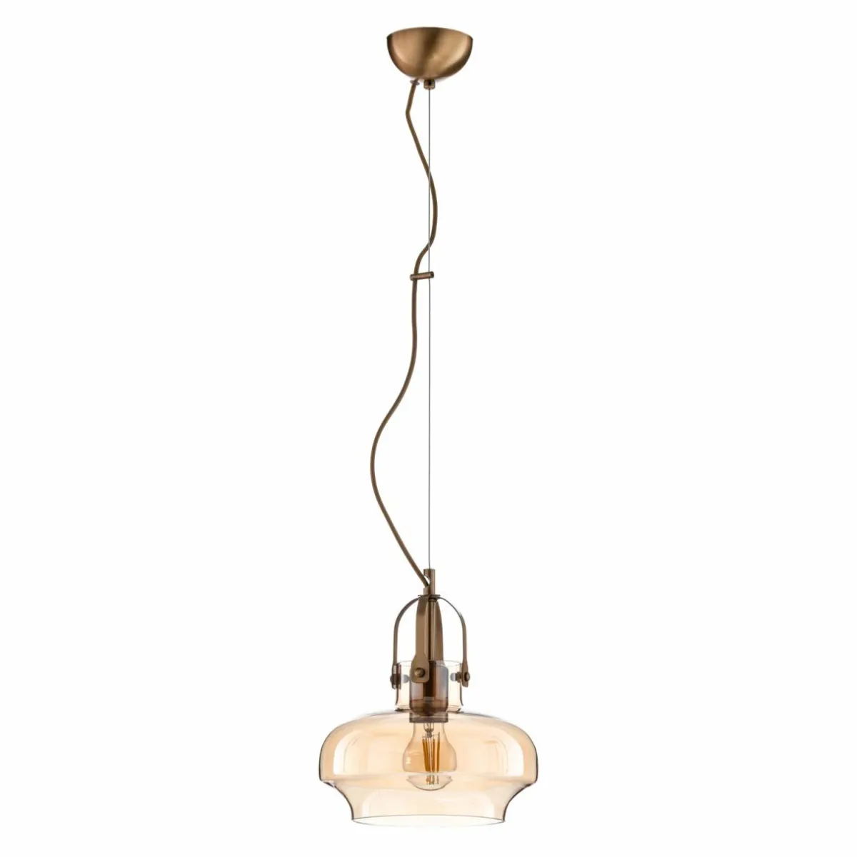 suspension_ave_avec_abatjour_verre_teint_1.webp Outlet Avonni Suspension AV-5064-1E avec abat-jour verre teinté