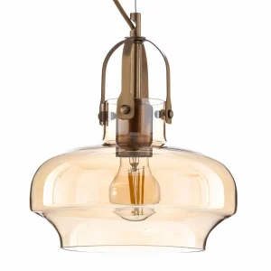 Outlet Avonni Suspension AV-5064-1E avec abat-jour verre teinté