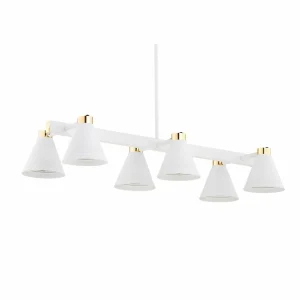 Sale Euluna Suspension Avenidos, à six lampes, blanche