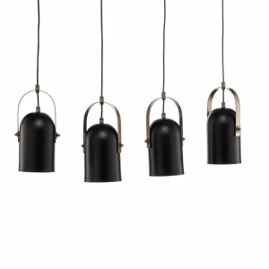 Cheap Avonni Suspension AV-1860-4EY en noir/doré ancien