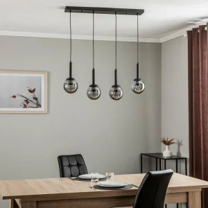 Store Avonni Suspension AV-7002-1781-4Y-BSY à 4 lampes allongée