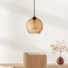 Sale Euluna Suspension Ball Abat-jour en verre ambre Ø 25cm