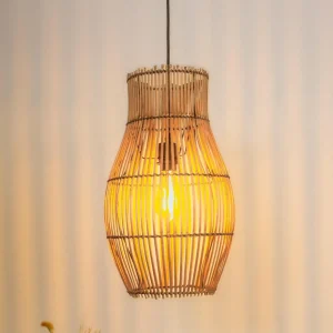 Best Sale Eco-Light Suspension Bamboo, naturel, hauteur 48 cm, Ø 30 cm