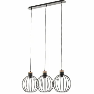 Cheap EMIBIG LIGHTING Suspension Barbado, à 3 lampes, noire