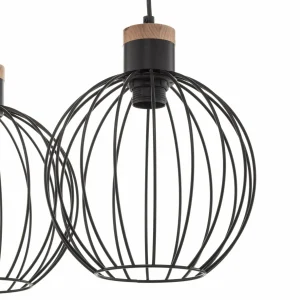 Cheap EMIBIG LIGHTING Suspension Barbado, à 3 lampes, noire