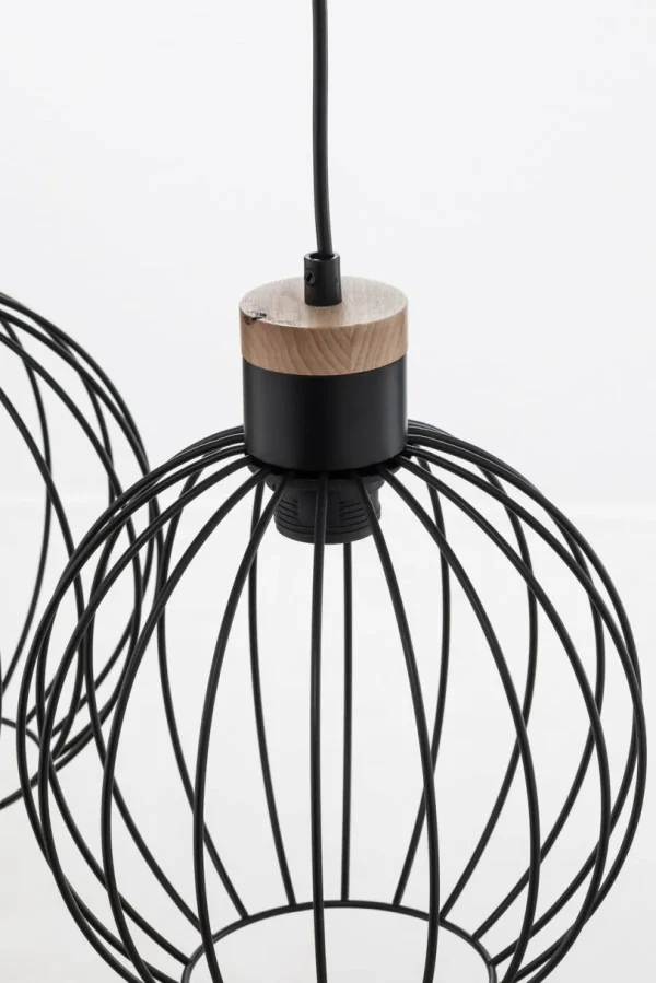 Cheap EMIBIG LIGHTING Suspension Barbado, à 3 lampes, noire
