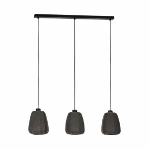 Online EGLO Suspension Barlaston, abat-jour tissu à 3 lampes