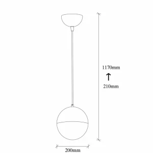 Online Opviq Suspension Bastos 2101, or antique, verre opalin, Ø 20 cm