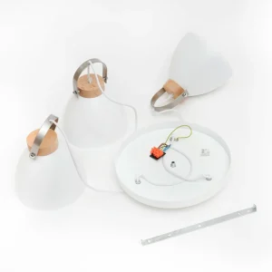 Cheap Lamkur Suspension Bergen à 3 lampes, ronde, blanche