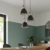 Outlet Lamkur Suspension Bergen à 3 lampes, ronde, graphite