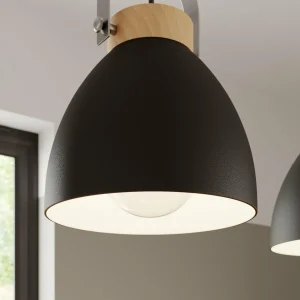 Store Lamkur Suspension Bergen à deux lampes, graphite