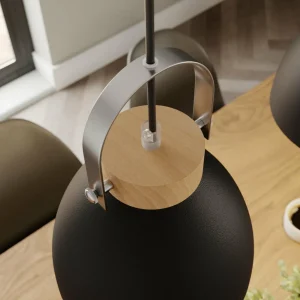 Store Lamkur Suspension Bergen à deux lampes, graphite