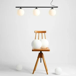 Shop ALDEX Suspension Beryl à 3 lampes, noire