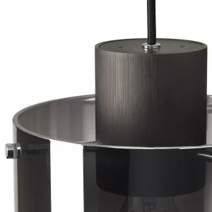 Best Brilliant Suspension Beth à abat-jour verre fumé, à 1 lampe
