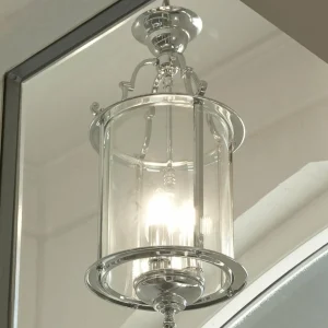 Shop Searchlight Suspension Bevelled Lantern, verre, chromée