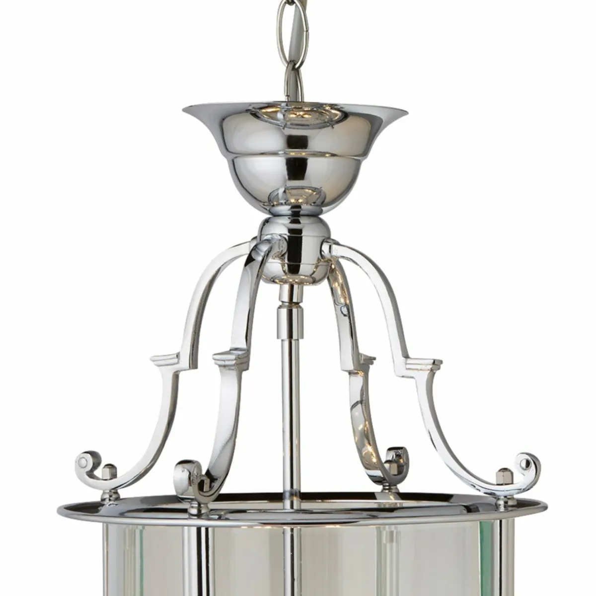 suspension_bevelled_lantern_verre_chrome_2.webp Shop Searchlight Suspension Bevelled Lantern, verre, chromée