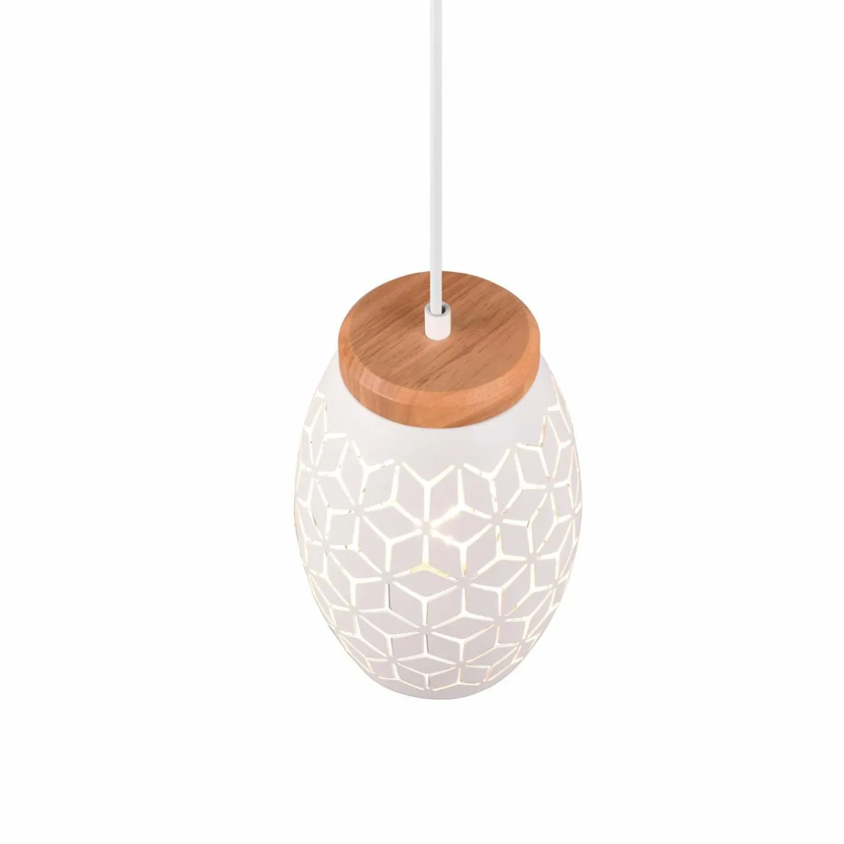 suspension_bidar___cm_blanc_mat_mtal_1.webp Outlet Reality Leuchten Suspension Bidar, Ø 15 cm, blanc mat, métal