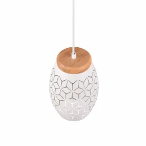 Outlet Reality Leuchten Suspension Bidar, Ø 15 cm, blanc mat, métal