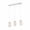 Shop Reality Leuchten Suspension Bidar, longueur 71 cm, blanc mat, 3 lampes, métal